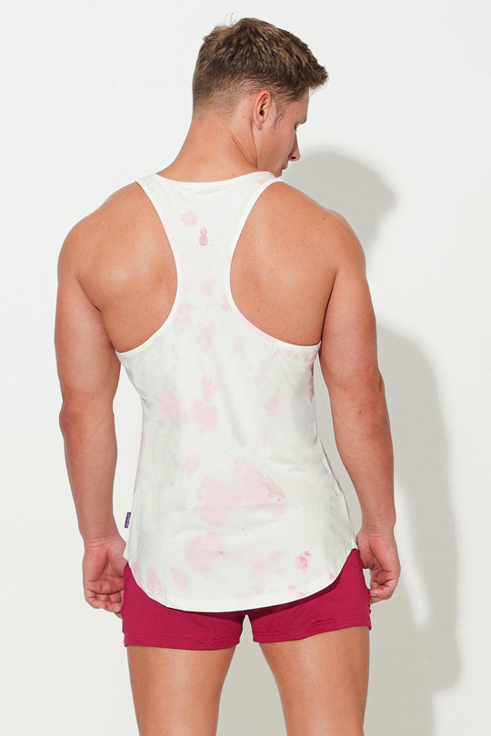 Feel-Me Scoop Bottom Tank - Pink Tie Dye - JJ Malibu