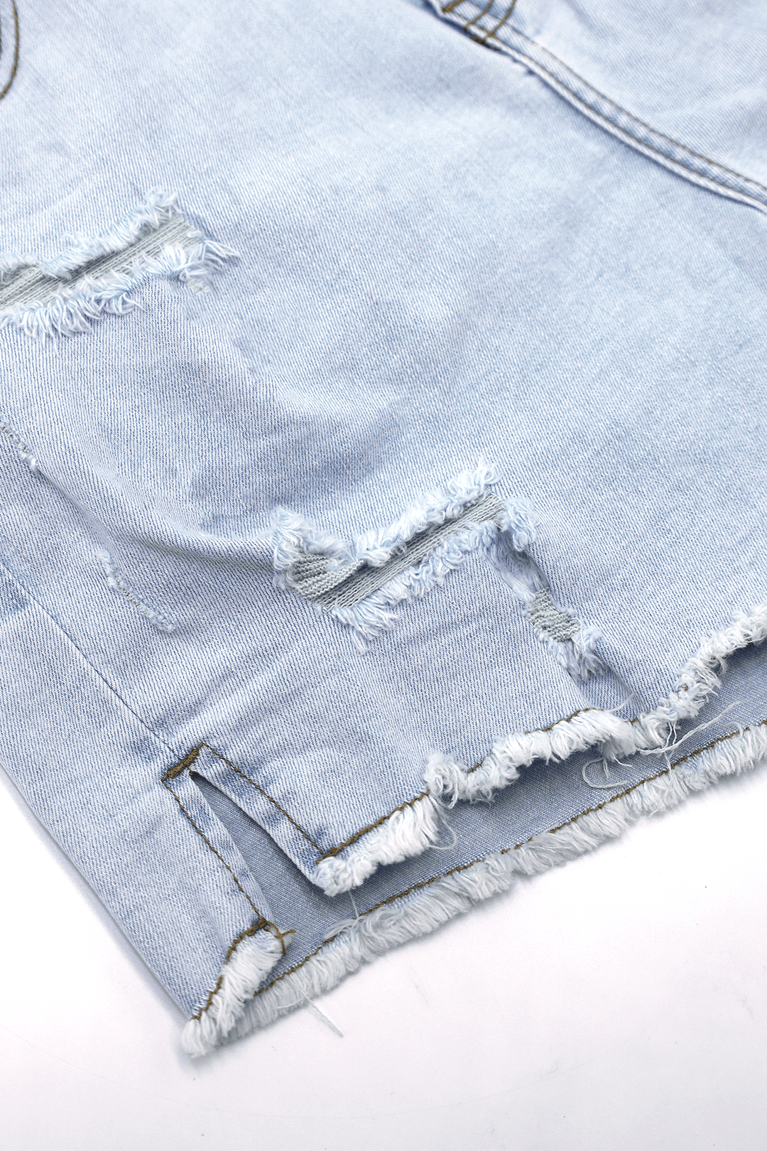 Jaded 3" Denim Short Shorts - Light Sky Blue - JJ Malibu