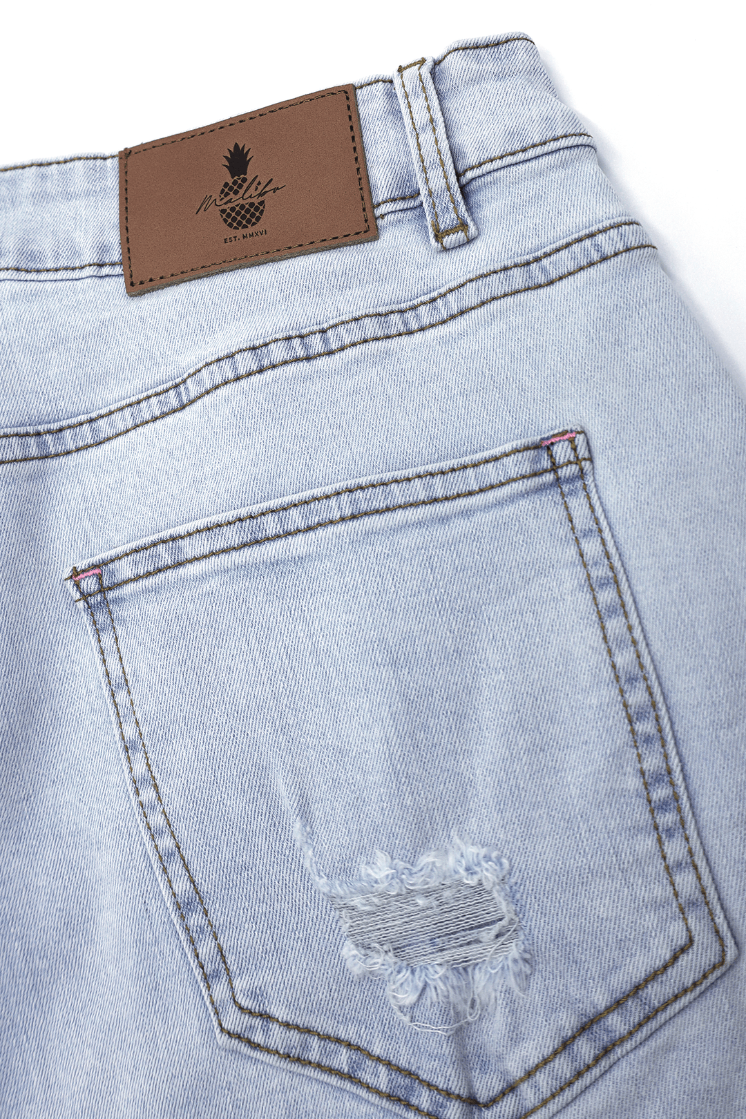 Jaded 3" Denim Short Shorts - Light Sky Blue - JJ Malibu