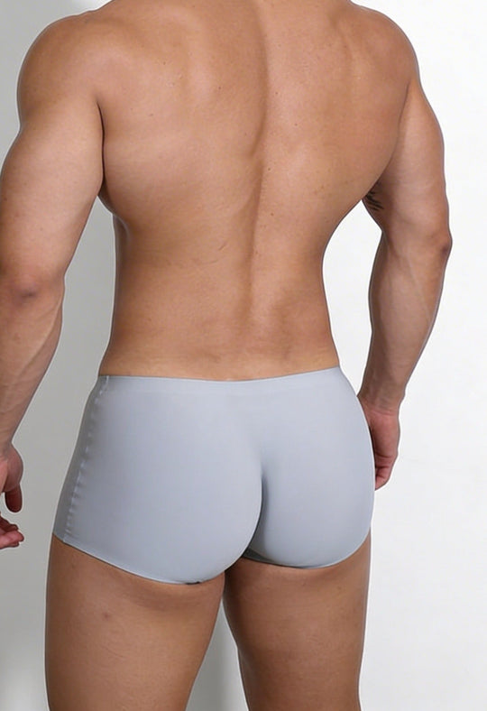 Come-Over Silky Seamless Boxer Briefs - Fog Grey