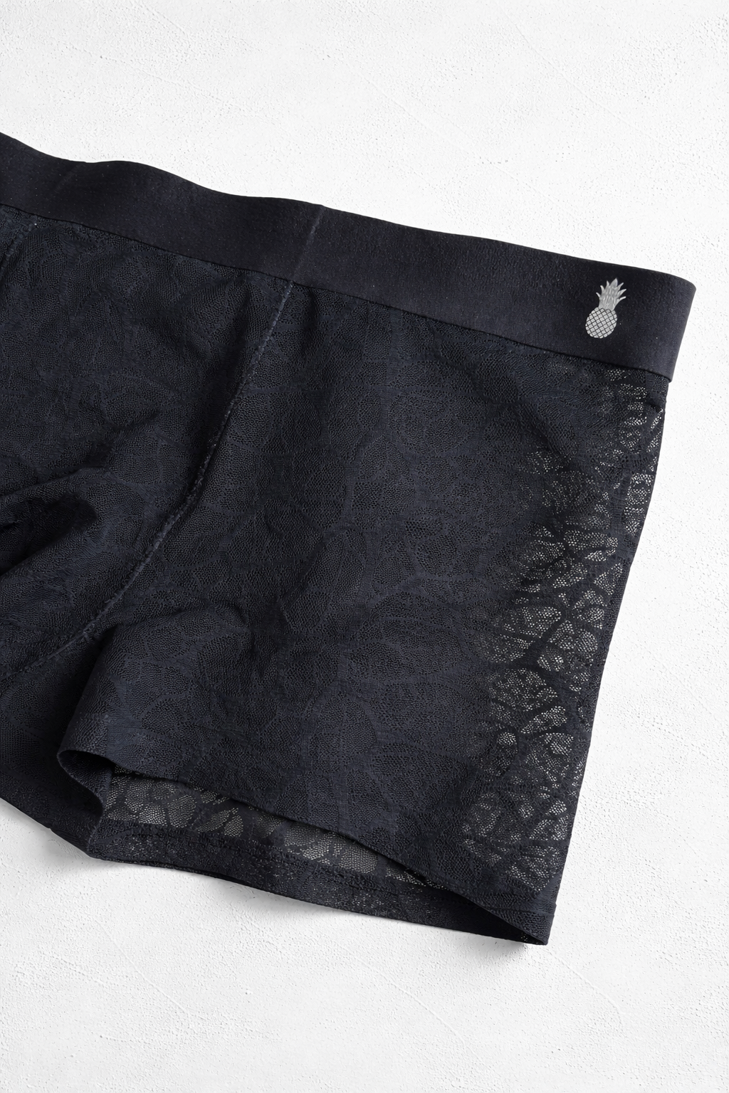 Geo-Mesh Seamless Boxers-  Charcoal Black