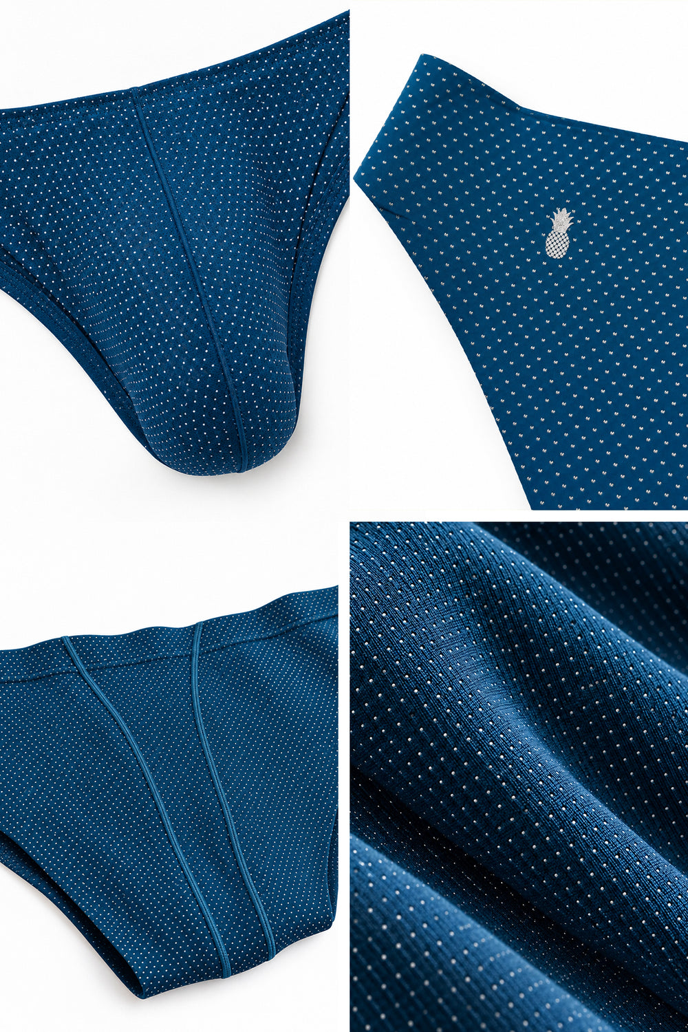 Shimmer Knit Seamless Briefs - Royal Teal