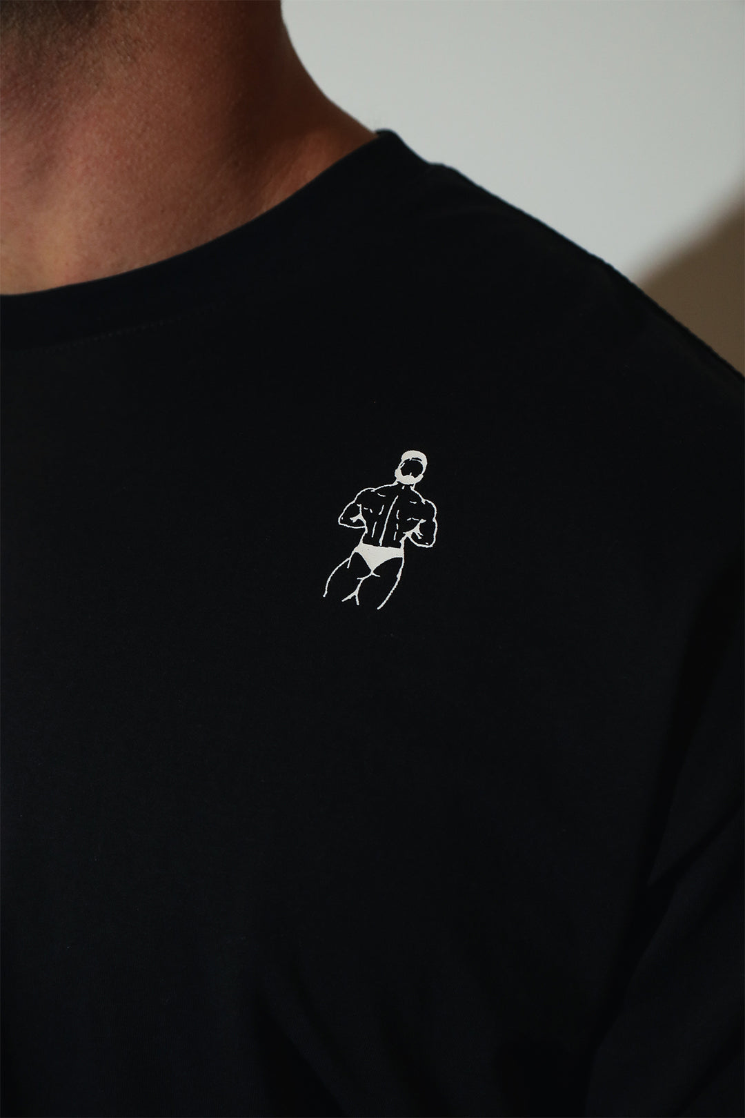 Oversized Relaxed Crop Top - Midnight Black