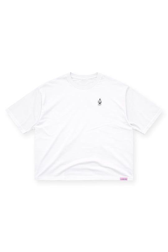 Oversized Relaxed Crop Top - Ivory