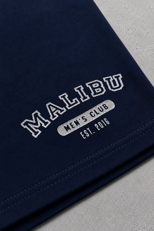 Peek-A-Boo Varsity 2" Short Shorts  - Navy Blue