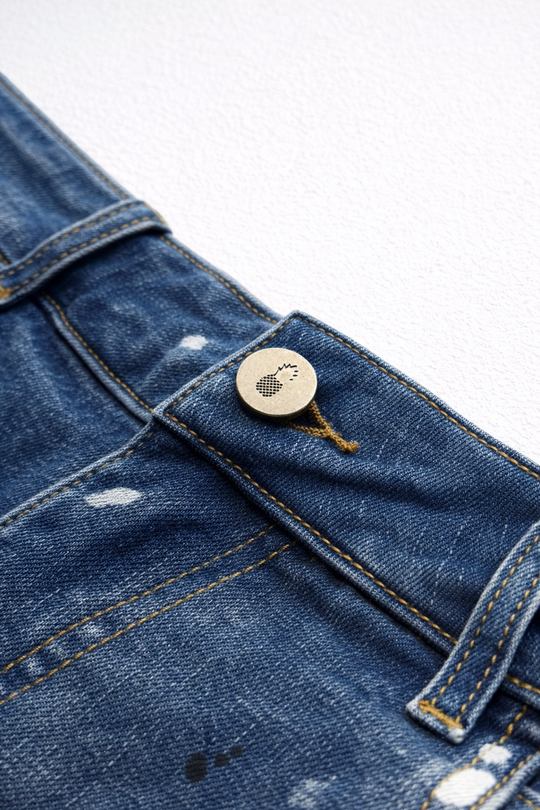 Studio Splash 1.5" Denim Short Shorts - Dark Blue