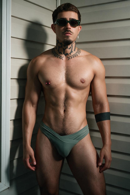 Soft Modal Criss-Cross Briefs - Green