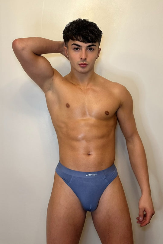 Premium Modal Athletic Thong - Steel Blue